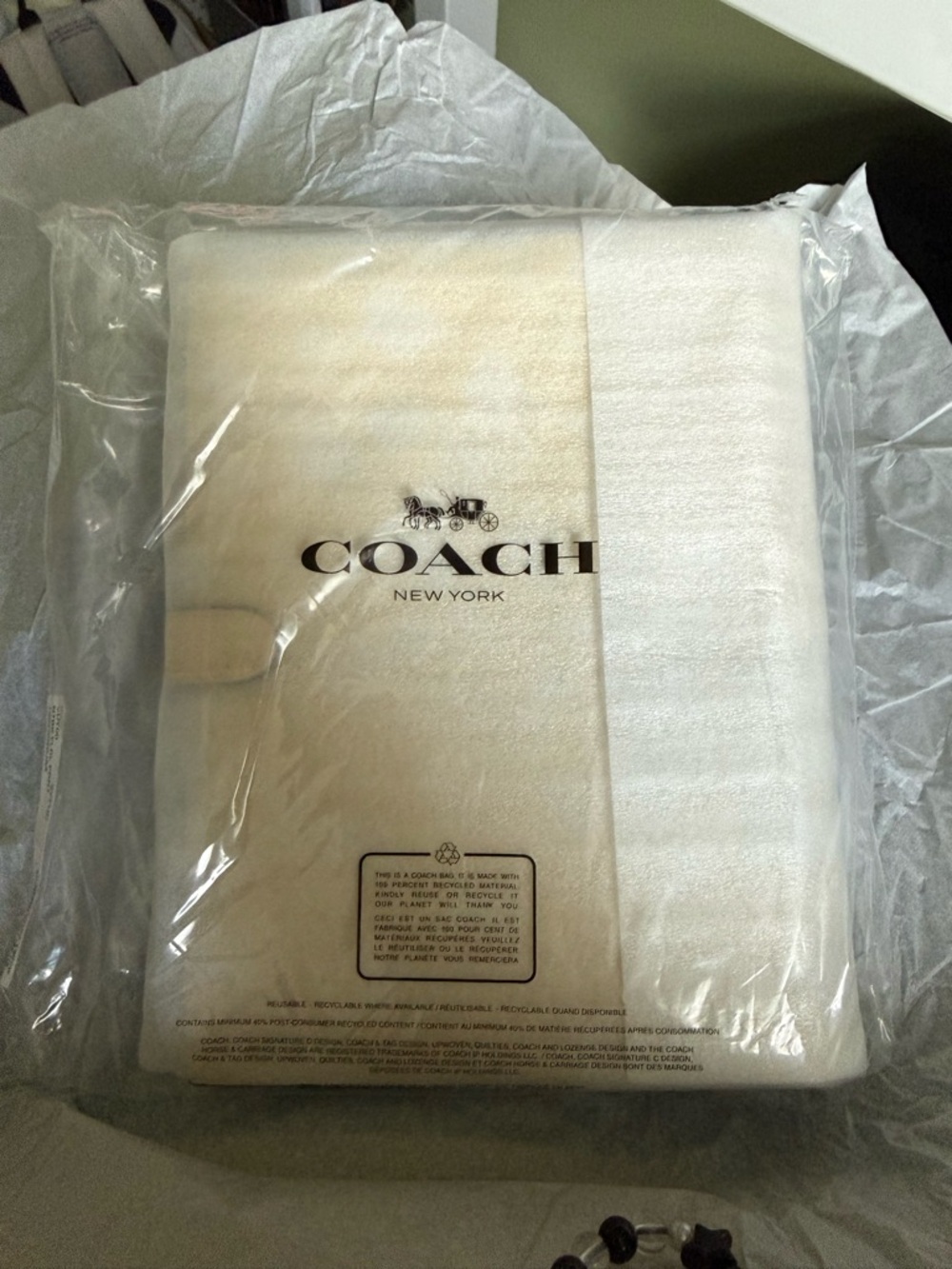 NWT Coach Notebook in Washed Yellow Floral Pebbled Leather